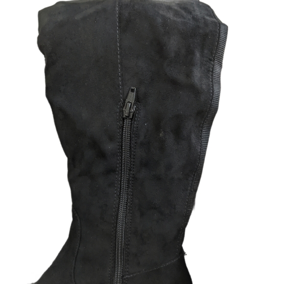 Sun and Stone Women's Over the Knee Allicce Black Microsuede Boots Size 5 - Picture 12 of 13